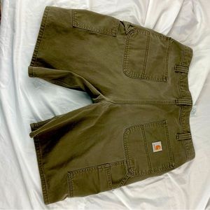 Men’s Carhartt Relaxed fit green carpenter shorts